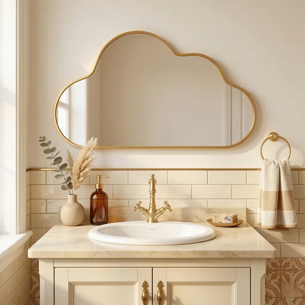 Cloud-shaped Decorative Wall Mirror - Image 3